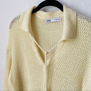Zara Knit Polo Sweater